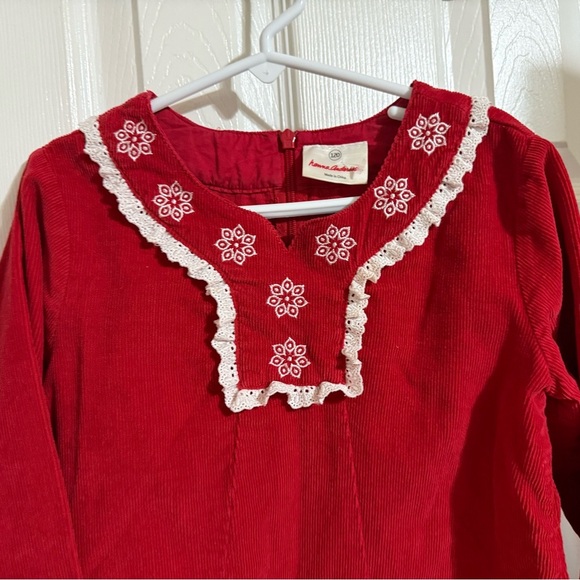 Hanna Andersson Corduroy Holiday Dress - size 6-7 - Picture 9 of 10